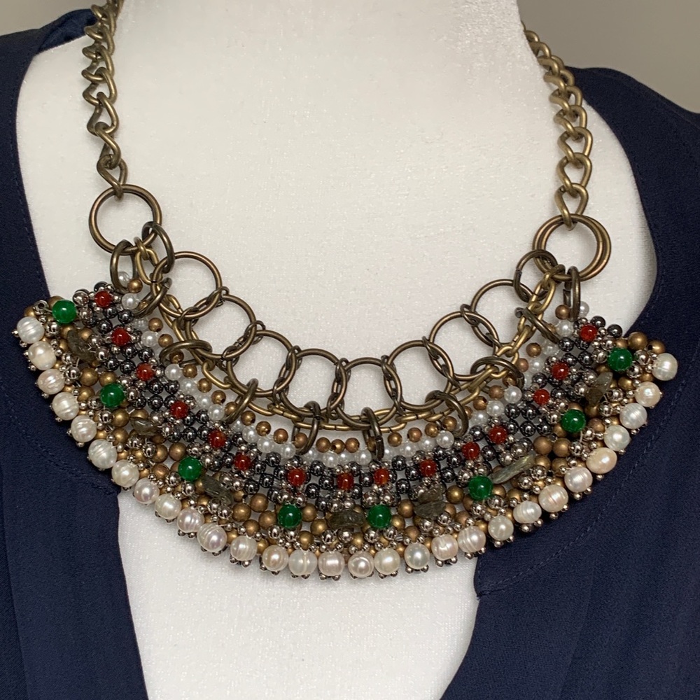 Statement Beaded Necklace - Picture 3 of 4